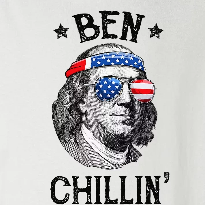 Ben Chillin 4th of July Ben Franklin USA Independence Flag Toddler Long Sleeve Shirt