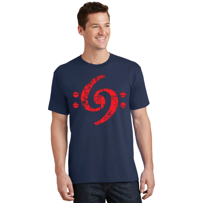 Bass Clef 69 Vintage Red Bassist Bass Player T-Shirt