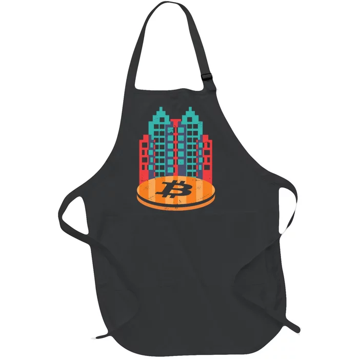 Bitcoin City Full-Length Apron With Pocket