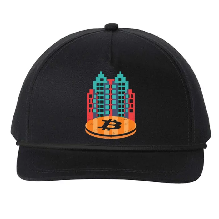 Bitcoin City Snapback Five-Panel Rope Hat