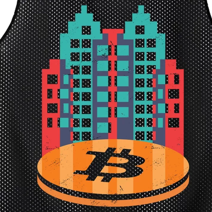 Bitcoin City Mesh Reversible Basketball Jersey Tank