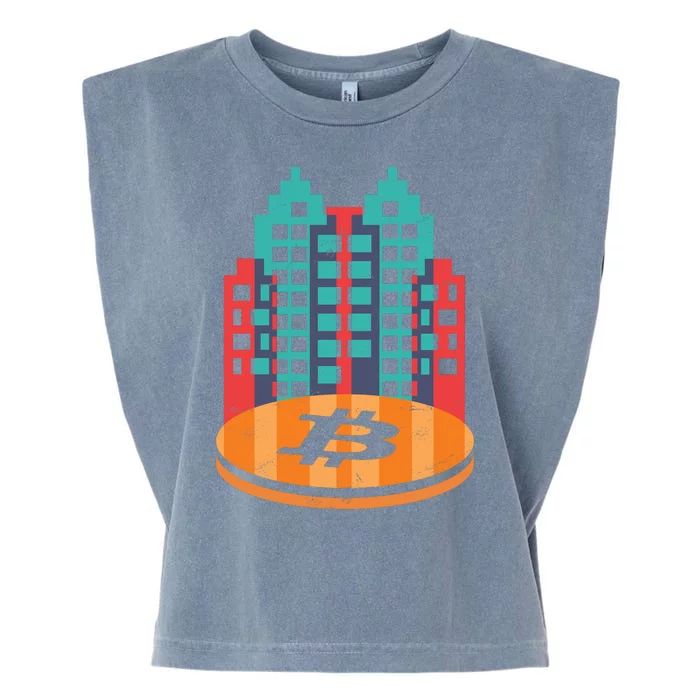 Bitcoin City Garment-Dyed Women's Muscle Tee