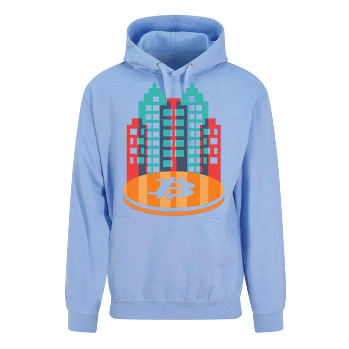 Bitcoin City Unisex Surf Hoodie