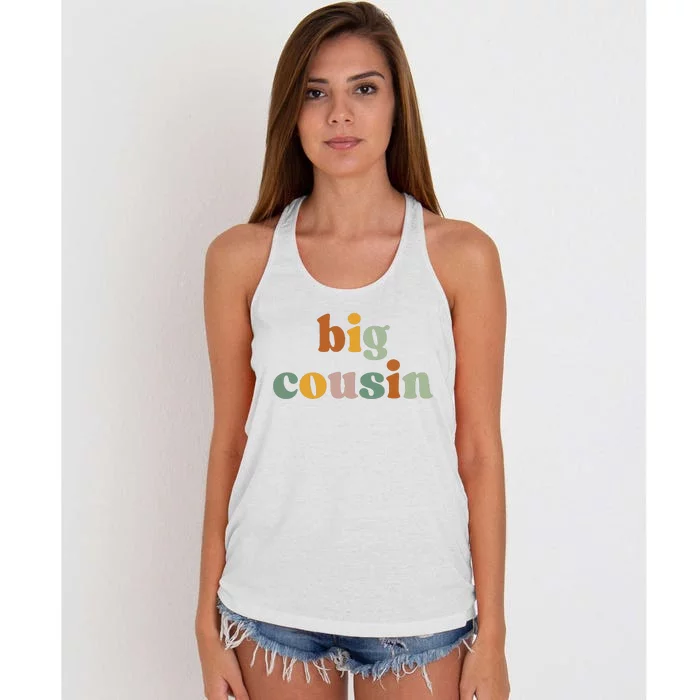 Big Cousin Announcement Women's Knotted Racerback Tank