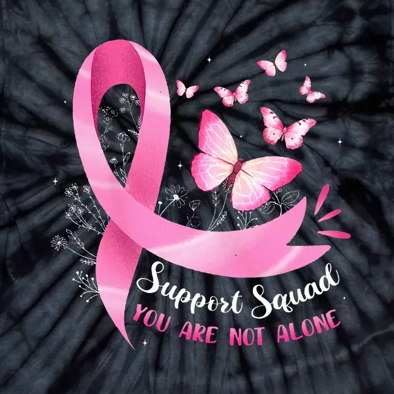 Breast Cancer Awareness Ribbon Butterfly Tie-Dye T-Shirt