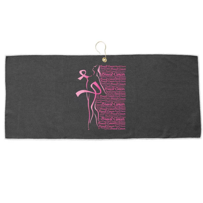 Breast Cancer Awareness Women Large Microfiber Waffle Golf Towel