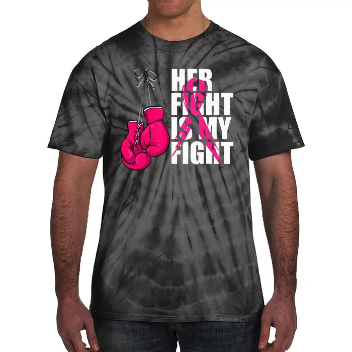 Breast Cancer Awareness Husband Support Squad Tie-Dye T-Shirt