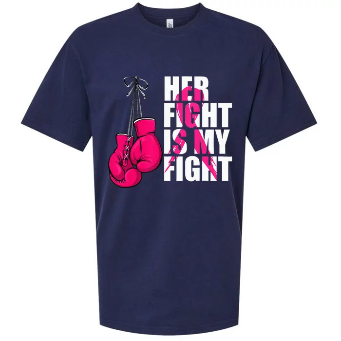 Breast Cancer Awareness Husband Support Squad Sueded Cloud Jersey T-Shirt