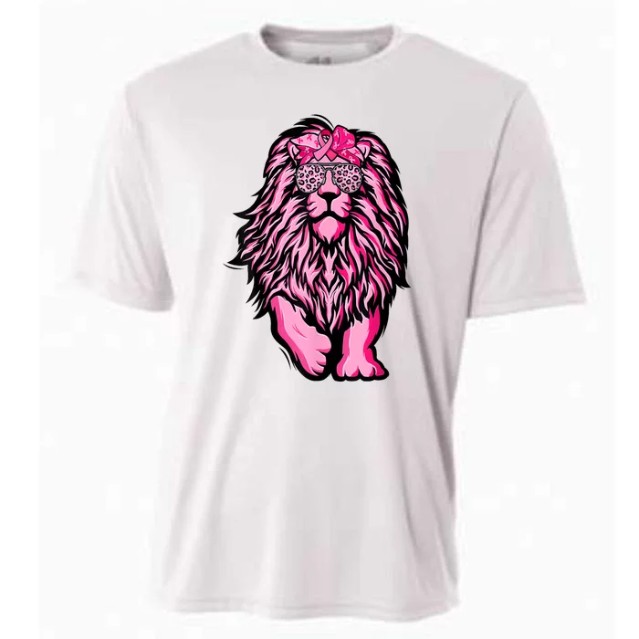 Breast Cancer Awareness Lion Pin.K Bandana Ribbon Warrior Gift Cooling Performance Crew T-Shirt