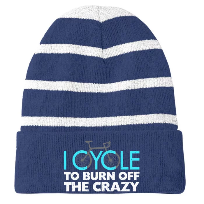 Best Cycling Art Indoor Bicycle Race Bicycling Striped Beanie with Solid Band