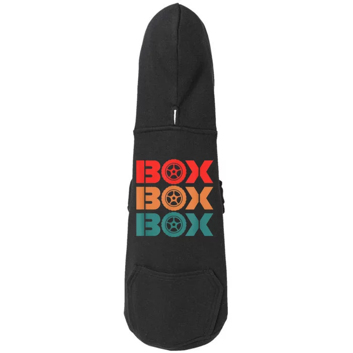 Box Car Auto Wheel Drag Racing Racer Retro Doggie 3-End Fleece Hoodie