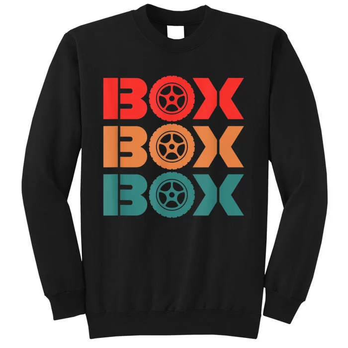 Box Car Auto Wheel Drag Racing Racer Retro Sweatshirt