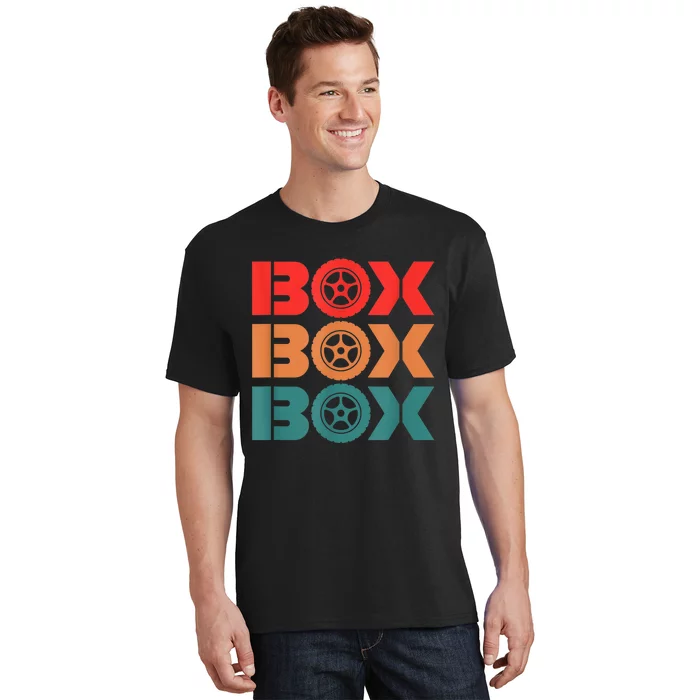 Box Car Auto Wheel Drag Racing Racer Retro T-Shirt