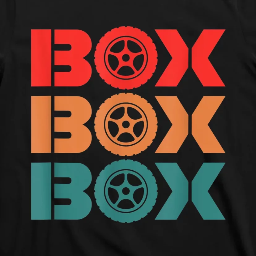 Box Car Auto Wheel Drag Racing Racer Retro T-Shirt