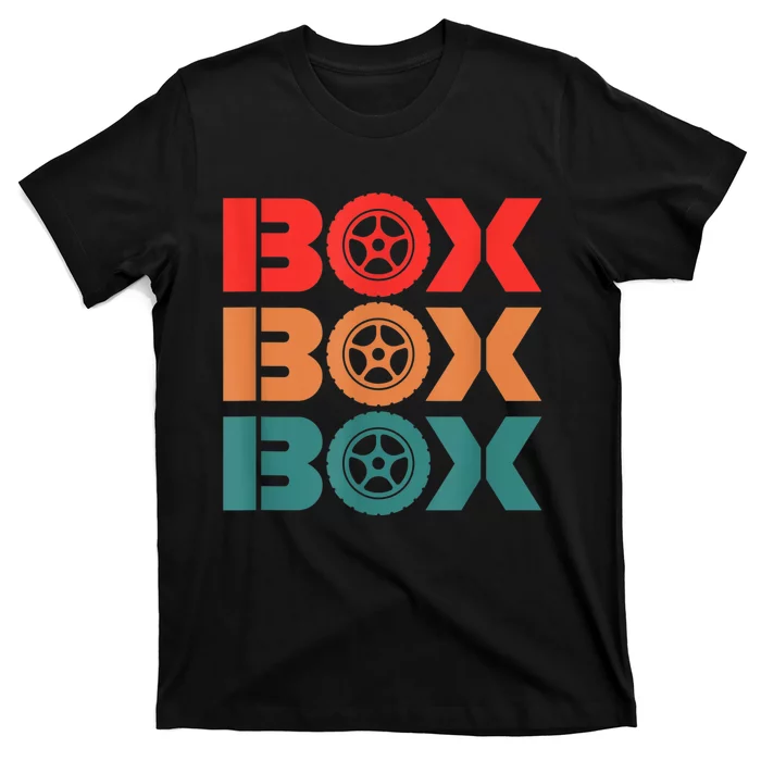 Box Car Auto Wheel Drag Racing Racer Retro T-Shirt