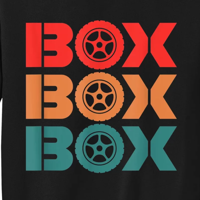 Box Car Auto Wheel Drag Racing Racer Retro Tall Sweatshirt