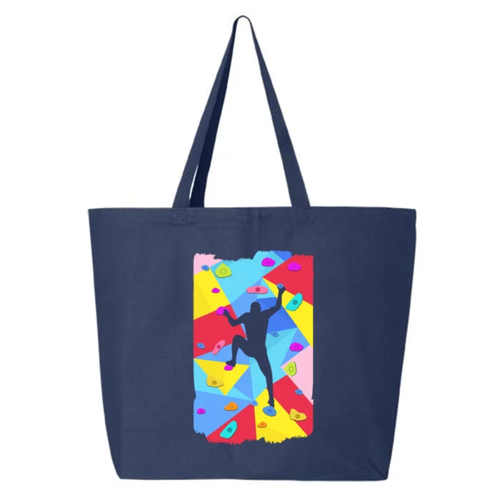 Bouldering Climber Abstract Free Climbing Rock Formation 25L Jumbo Tote