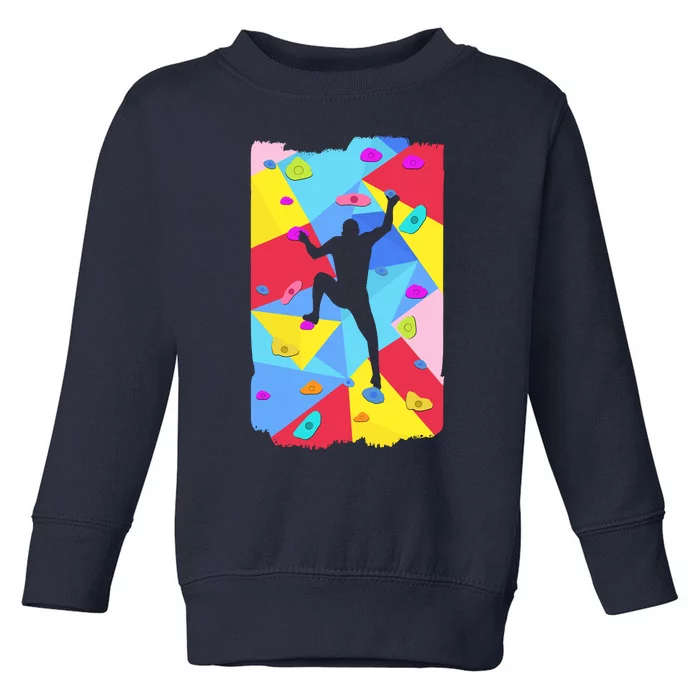 Bouldering Climber Abstract Free Climbing Rock Formation Toddler Sweatshirt