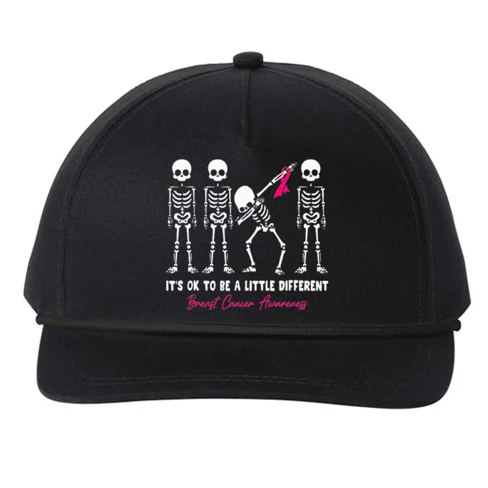 Breast Cancer Awareness It's Ok To Be A Different Snapback Five-Panel Rope Hat