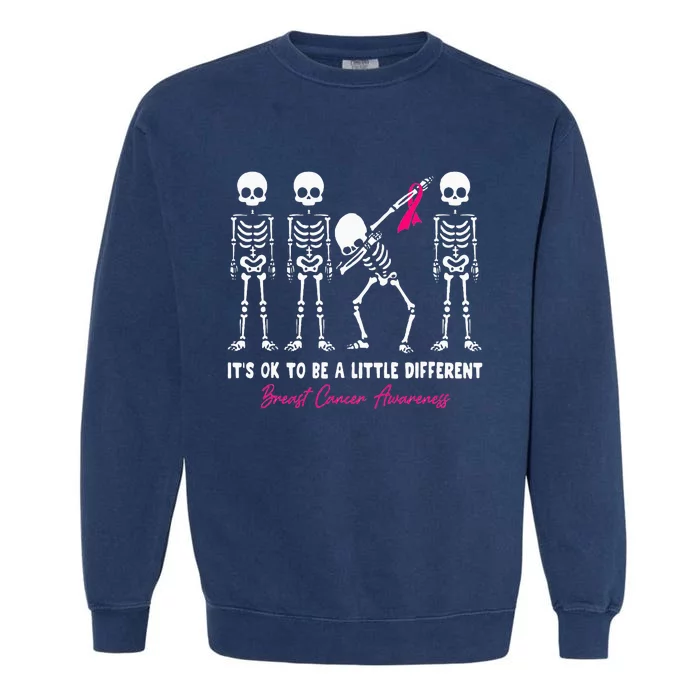 Breast Cancer Awareness It's Ok To Be A Different Garment-Dyed Sweatshirt