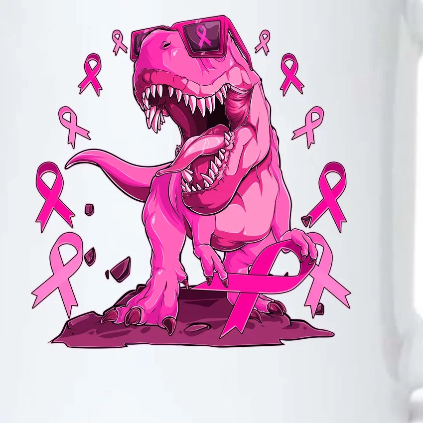 Breast Cancer Awareness Wear Pink Trex Dinosaur Black Color Changing Mug