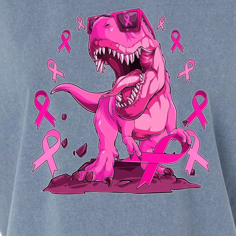 Breast Cancer Awareness Wear Pink Trex Dinosaur Garment-Dyed Women's Muscle Tee