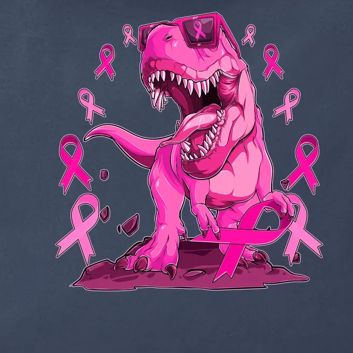 Breast Cancer Awareness Wear Pink Trex Dinosaur Zip Tote Bag