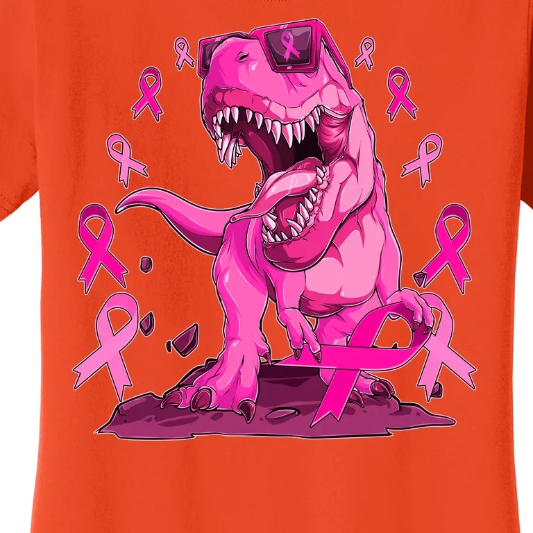 Breast Cancer Awareness Wear Pink Trex Dinosaur Women's T-Shirt