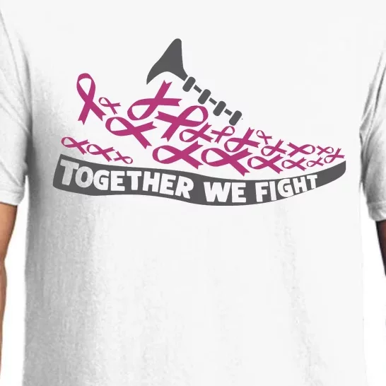 Breast Cancer Awareness Together We Fight Running Shoes Pajama Set