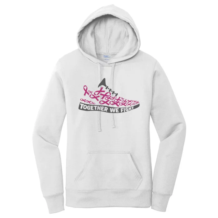 Breast Cancer Awareness Together We Fight Running Shoes Women's Pullover Hoodie