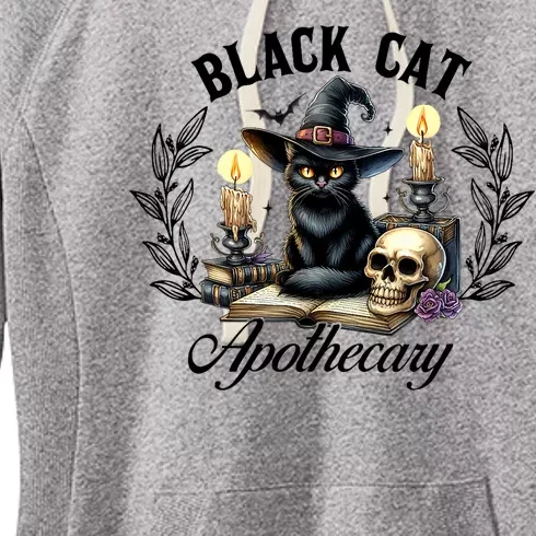 Black Cat Apothecary Funny Halloween Witchy Women Pet Love Women's Fleece Hoodie