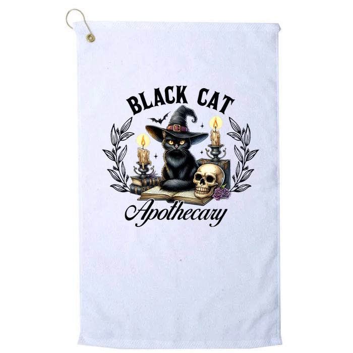 Black Cat Apothecary Funny Halloween Witchy Women Pet Love Platinum Collection Golf Towel