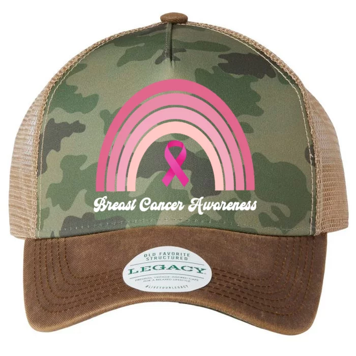 Breast Cancer Awareness Pink Rainbow Ribbon Legacy Tie Dye Trucker Hat