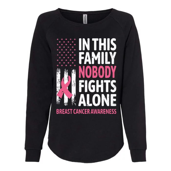 Breast Cancer Awareness Family Support Squad Breast Cancer Womens California Wash Sweatshirt