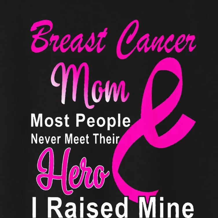 Breast Cancer Awareness Mom Breast Cancer Warrior Mother Women's Crop Top Tee