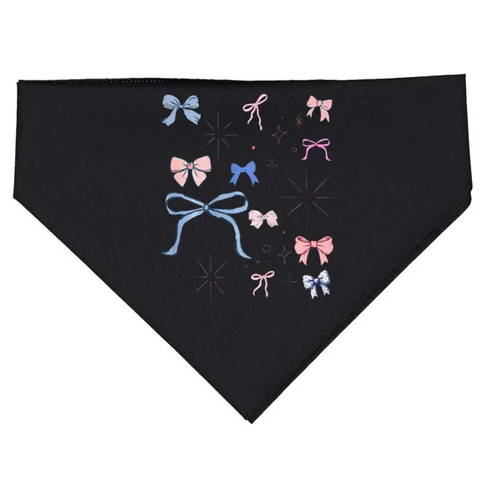 Bow Coquette Aesthetic Trendy Pin.K Bow USA-Made Doggie Bandana