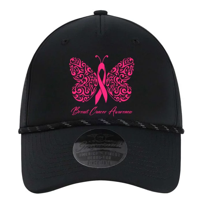 Breast Cancer Awareness Pink Butterfly Ribbon Performance The Dyno Cap