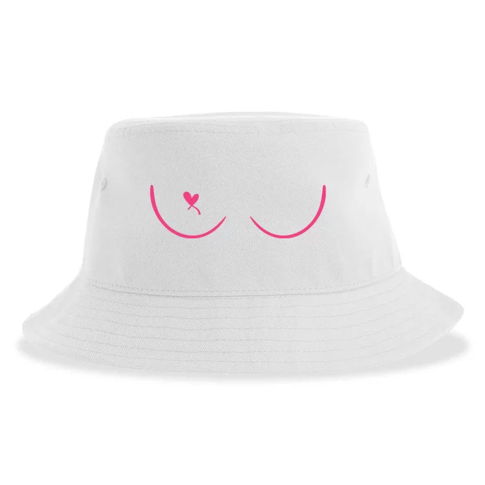 Breast Cancer Awareness Breast Heart Sustainable Bucket Hat