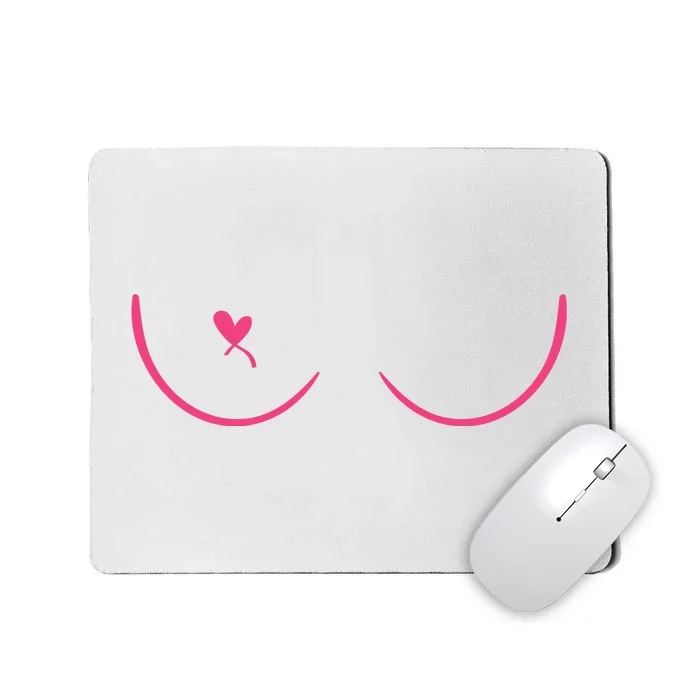 Breast Cancer Awareness Breast Heart Mousepad