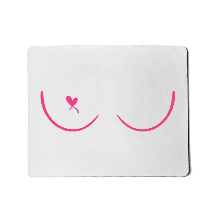 Breast Cancer Awareness Breast Heart Mousepad