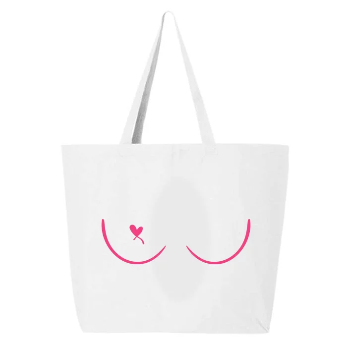 Breast Cancer Awareness Breast Heart 25L Jumbo Tote