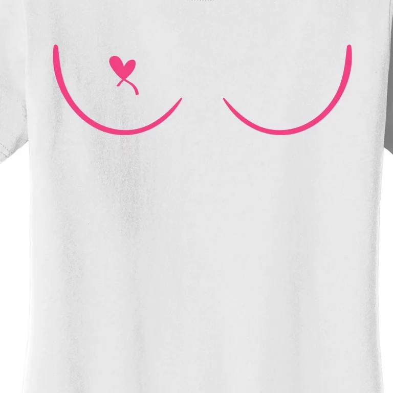 Breast Cancer Awareness Breast Heart Women's T-Shirt