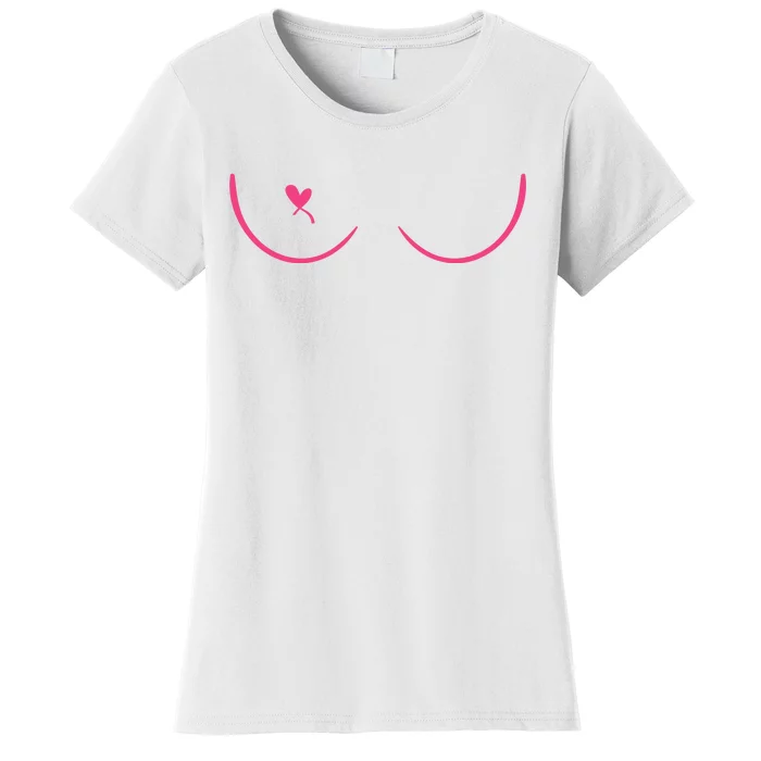 Breast Cancer Awareness Breast Heart Women's T-Shirt