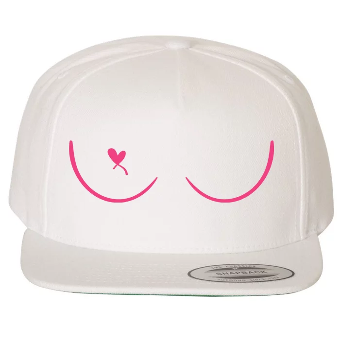 Breast Cancer Awareness Breast Heart Wool Snapback Cap