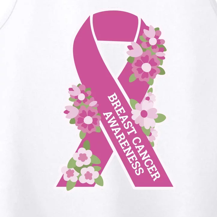 Breast Cancer Awareness Floral Performance Tank