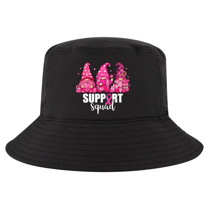 Breast Cancer Awareness Gnomes Support Squad Cool Comfort Performance Bucket Hat