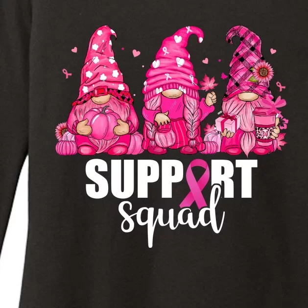 Breast Cancer Awareness Gnomes Support Squad Womens CVC Long Sleeve Shirt