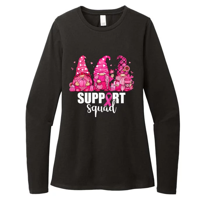 Breast Cancer Awareness Gnomes Support Squad Womens CVC Long Sleeve Shirt