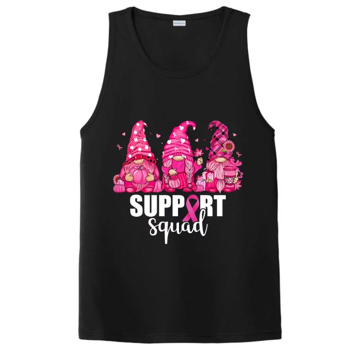 Breast Cancer Awareness Gnomes Support Squad Performance Tank