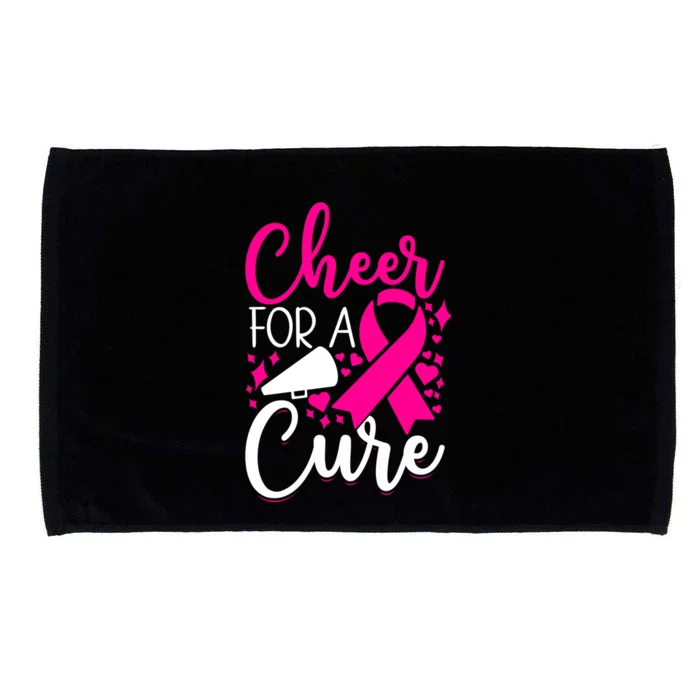 Breast Cancer Awareness Mom Cheerleading Cheer For The Cure Gift Microfiber Hand Towel